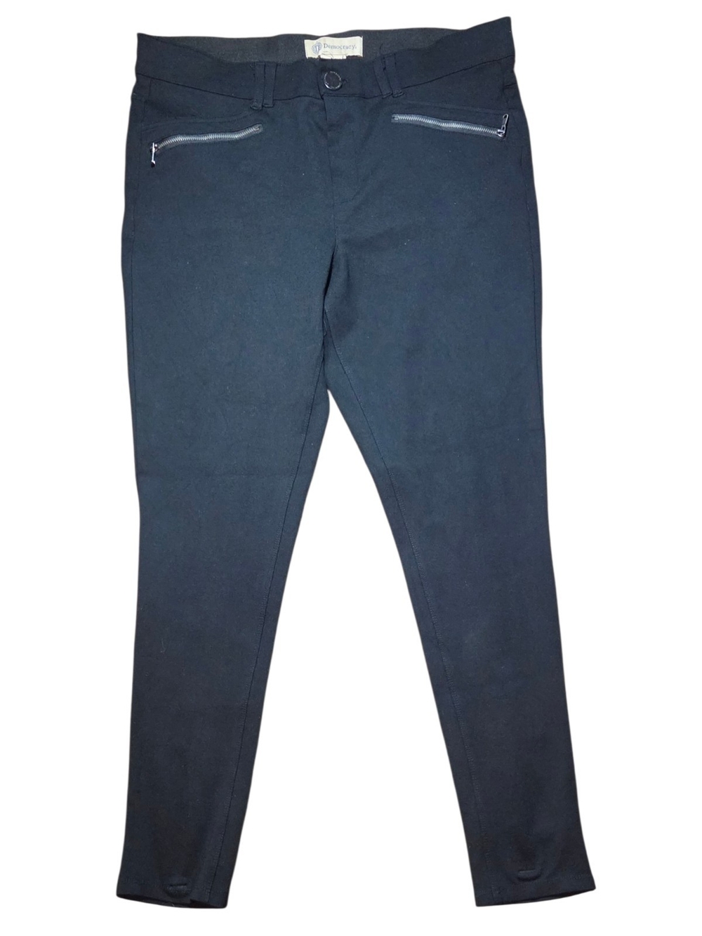 ​Democracy Black Stretch Pants with Zipper Pockets Size 14 28" Inseam **